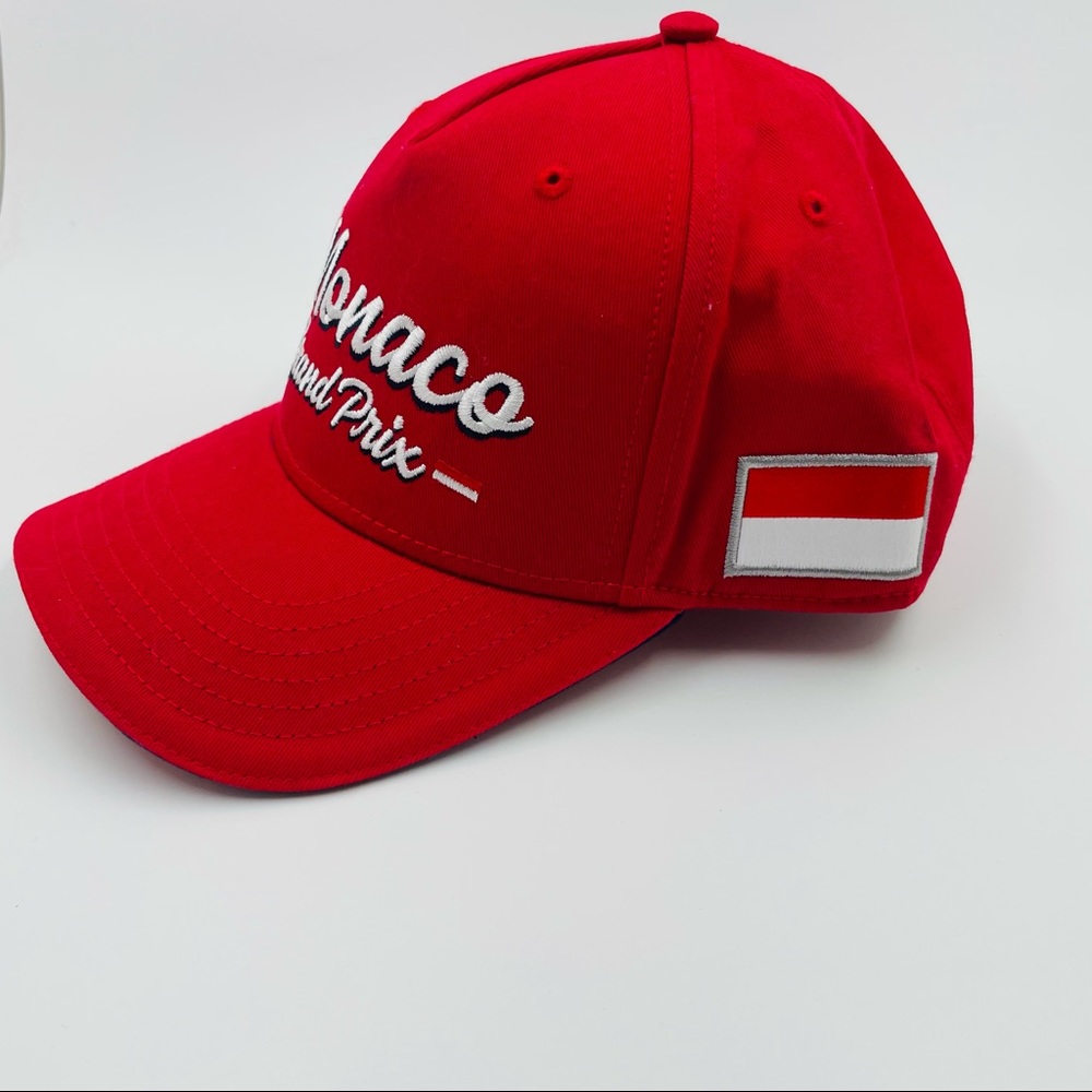Peter Mc Andrew Monaco Grand Prix 78th Edition Red Racing Ball Cap Hat Mens TU - Picture 2 of 13